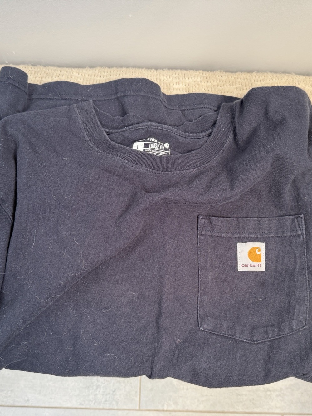 Carhartt Loose Fit Heavyweight Short-Sleeve Pocket T-Shirt K87 Navy